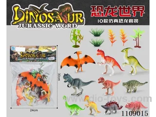 10 simulated dinosaurs
