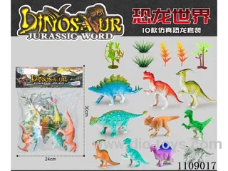 10 simulated dinosaurs