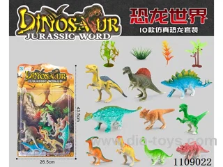 10 simulated dinosaurs