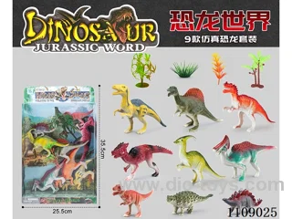 10 simulated dinosaurs