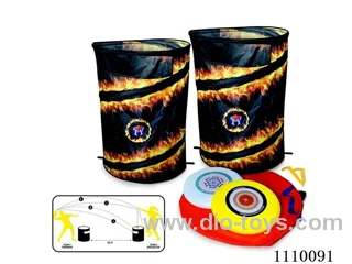 Frisbee bucket throwing game