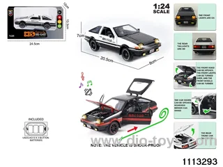 1:24 Alloy car with light and sound
