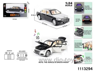 1:24 Alloy car with light and sound