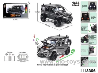 1:24 Alloy car with light and sound