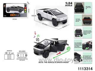 1:24 Alloy car with light and sound
