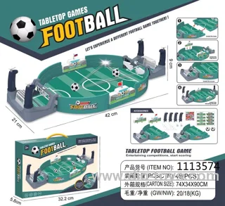 TWO-A-SIDE FOOTBALL TABLETOP TABLE IN COLOR BOX