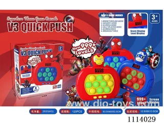 The third generation LCD digital display Spider-Man/Iron Man/Team America speed push 999 off the game console 6 major modes of two-player battle