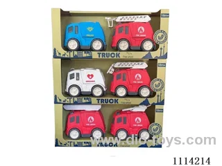 Straw sliding fire truck 2 packs (3 mixed packs)