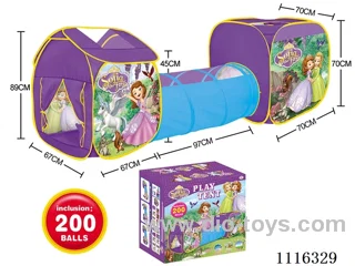 3 in 1 Sophia Children's tent with 200 6CM ocean balls