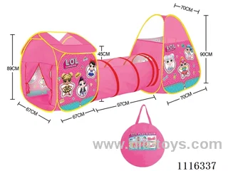 3-in-1 LOL Surprise Doll Playhouse Fit Tunnel crawler tent