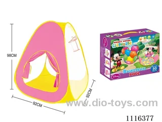 Disney Kids' Basketball tent with 50 6CM ocean balls