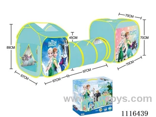 3-in-1 Frozen Playhouse combined Tunnel crawler tent