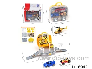 Parking lot (1AB aircraft +1 sliding car +1 sliding beach motorcycle)（random mixed）
