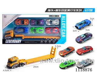 Drag head + Racing car (6 PCS alloy glide)