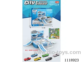 Parking lot (6 PCS sliding alloy racing car)