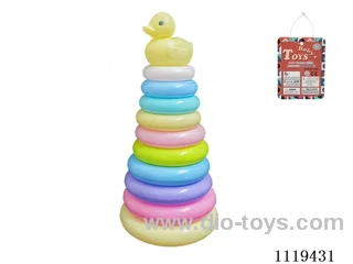 10 layer rainbow ring (Little Yellow Duck) Macaron color