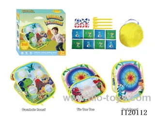3 in 1 Folding Throwing sandbag Board Set (Dinosaur)