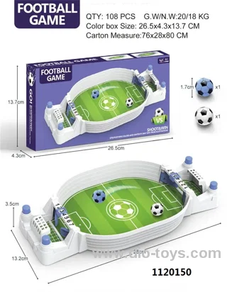 Football table game toy in color box
