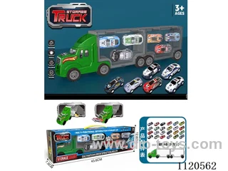 Taxi container storage truck with 6 alloy pull-back cars