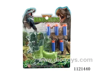 Dinosaur soft ball ping-pong gun