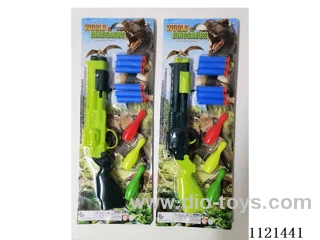 Dinosaur soft ball ping-pong gun