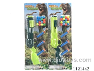 Dinosaur soft ball ping-pong gun