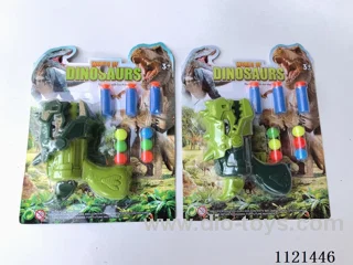 Dinosaur soft ball ping-pong gun