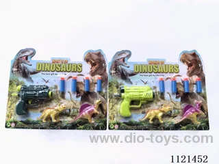 Dinosaur soft ball ping-pong gun