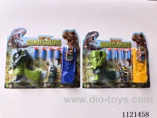 Dinosaur soft ball ping-pong gun