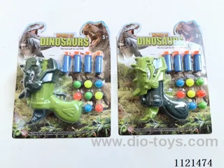 Dinosaur soft ball ping-pong gun