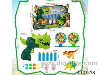 Dinosaur soft ball ping-pong gun