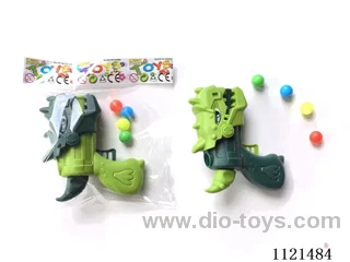 Dinosaur soft ball ping-pong gun