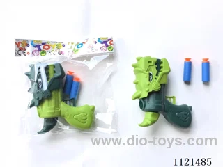 Dinosaur soft ball ping-pong gun