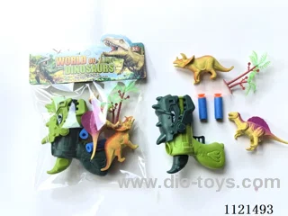 Dinosaur soft ball ping-pong gun