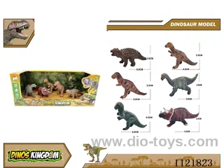 4 inch dinosaur 6PCS (solid) 6PCS