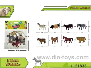 2 "8PCS farm animals (solid)