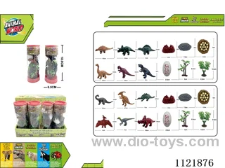3 inch dinosaur 6PCS + rock mountain + big rock + haystack + dinosaur egg + egg nest + small coconut tree 12PCS