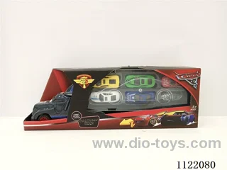 Cars 3 Gift Towing trailer (towing 6 1:64 alloy cars plus 2 scene skateboards)