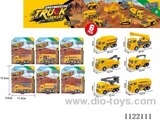 1:64 Engineering alloy car /6 mixed