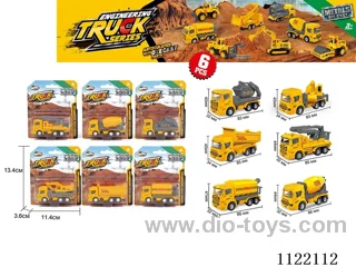 1:64 Engineering alloy car /6 mixed