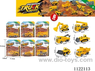 1:64 Engineering alloy car /6 mixed