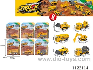 1:64 Engineering alloy car /6 mixed