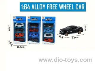 1:64 sliding alloy car 4PCS