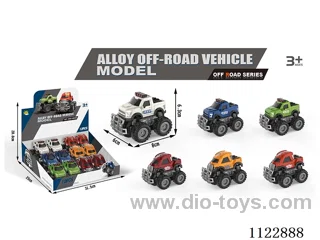 Alloy inertial off-road vehicle 12PCS (6 models)/box