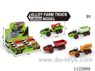 Alloy inertia farmer truck 8PCS (4 models)/box