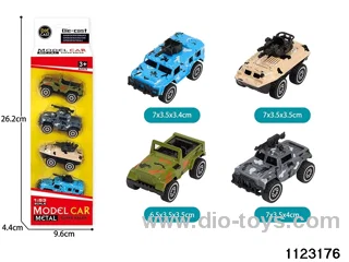 4pcs Alloy Sliding Car