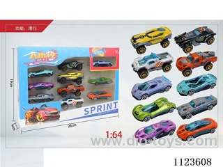 1:64 sliding alloy car 10PCS