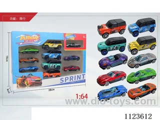1:64 sliding alloy car 10PCS