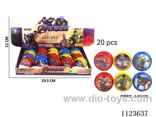 Avengers. Bright benzene bearing. Yo-yo (yellow, blue, red 3 colors 6 patterns mixed)12PCS