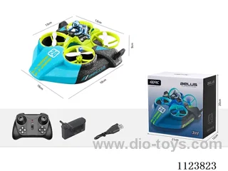 Sea, land and air remote control four-axle car